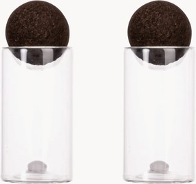 Set saliera e pepiera in vetro soffiato con chiusura a sfera Nature 2 pz