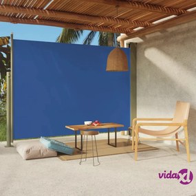 vidaXL Tenda Laterale Retrattile per Patio 220x300 cm Blu