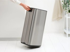 Cestino per la spazzatura color argento opaco in acciaio con pedale 30 l Bo – Brabantia