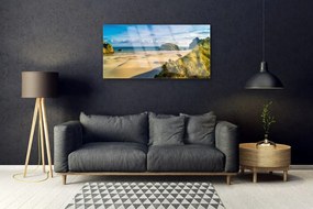 Quadro in vetro acrilico Spiaggia del mare dell'oceano 100x50 cm