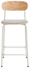 Set di 2 sgabelli da bar in colore beige-naturale (altezza seduta 66 cm) Adriana - Marckeric