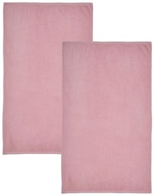 Set di asciugamani con asciugatura rapida e tipo terry rosa in cotone 2 pz 90x140 cm Quick Dry – Catherine Lansfield