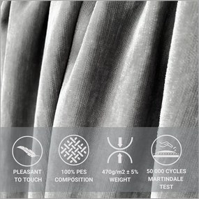 Letto matrimoniale imbottito grigio chiaro con spazio contenitivo e rete 160x200 cm Aruba L - Maison de Rêve