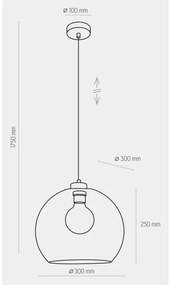 Lampadario a sospensione con filo CUBUS 1xE27/60W/230V