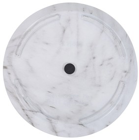 Vaso da fiori effetto marmo bianco ⌀43 cm VALTA Beliani