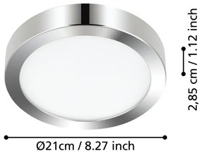 Eglo 900641 - Plafoniera da bagno a LED FUEVA LED/17W/230V IP44, finitura cromata