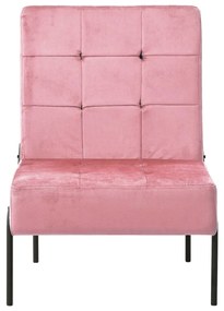 Poltrona relax 65x79x87 cm rosa in velluto