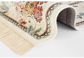 Tappeto in viscosa crema 160x230 cm Oriental Flowers - Nouristan