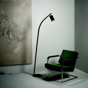 Piantana a LED H184 cm in metallo Nero con faretto orientabile MURGA