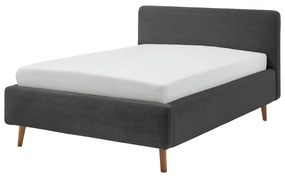 Letto singolo imbottito color antracite rete non inclusa 120x200 cm Mattis – Meise Möbel