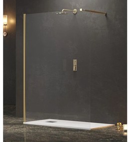 Kamalu - parete walkin 80 cm con profilo finitura oro lucido kw-100g