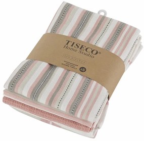 Set di 5 strofinacci in cotone rosa salmone , 50 x 70 cm - Tiseco Home Studio