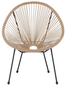 Set tavolo e sedie da balcone spaghetti beige ACAPULCO II Beliani