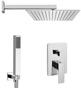 Set doccia incasso Kubo soffione 30x30 cm e kit doccia completo