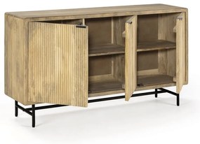 Cassettiera di colore naturale in mango massiccio 150x85x40 cm Mundra – MOME