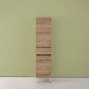 Colonna per mobile bagno Revital 1 cassetto 2 ante P 34 x L 35 x H 154 cm rovere