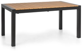 blumfeldt Menorca Expand Tavolo da Giardino 163 x 95 cm Alluminio Polywood teak