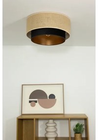 Lampada da soffitto SARTA 1xE27/60W/230V Ø 45 cm nero/iuta