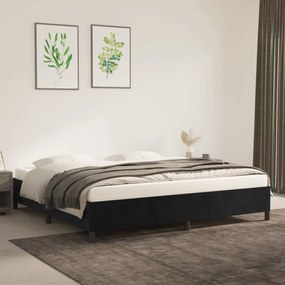 Giroletto Senza Materasso Nero 200x200 Cm İn Velluto /