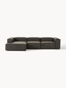 Divano angolare componibile 4 posti in pelle riciclata Lennon