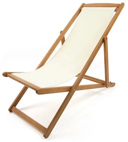 Sdraio da giardino pieghevole beige in legno di acacia Deck - Bonami Essentials