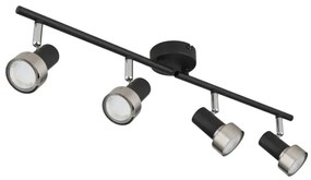 Globo 57917-4N - Faretto  MASON 4xGU10/25W/230V nero/argento