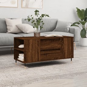 Tavolino Salotto Rovere Marrone 102x44,5x50cm Legno Multistrato /