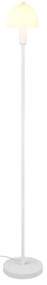 Lampada da terra bianca con paralume in vetro (altezza totale 120 cm) Glenn – Reality