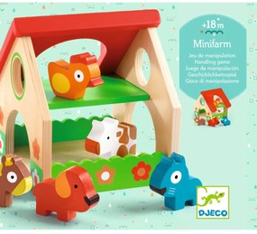 Minifattoria in legno con animali