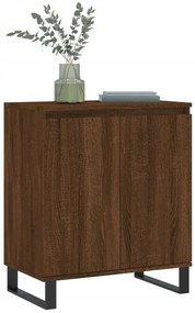 Credenza rovere marrone 60x35x70 cm in legno multistrato