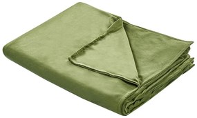 Copripiumino per coperta ponderata verde scuro 150 x 200 cm RHEA Beliani