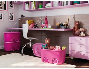 Scatola per bambini rosa in plastica 58x39x32 cm Funny Box – KIS