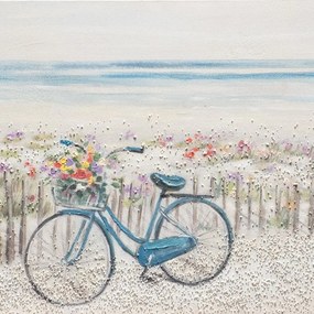 Dipinto su tela Bici spiaggia, multicolore 150 x 65 cm