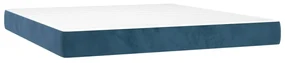 Materasso a molle blu scuro 160x200x20 cm in velluto