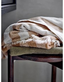 Asciugamano in cotone marrone e beige 50x100 cm Elaia - Bloomingville