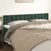 Testiere 2 pz Verde Scuro 100x5x78/88 cm in Vellutocod mxl 95548