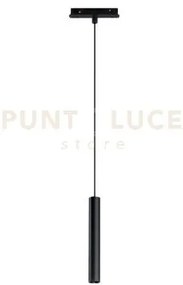 Sospensione tubo/piccola per binario magnetico nero led 3000k 468lm 6w
