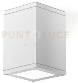 Ges1011- plafoniera quadrata in alluminio colore bianca 1 luce attc...