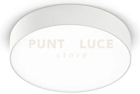 Gpl261c- plafoniera in alluminio bianco a led 3000k 1500lm 20w d.21cm