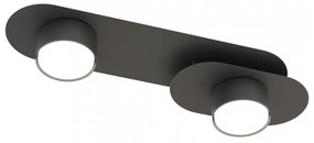 Lampada da soffitto in acciaio STILO 2 nera da interno 2xGX53 Colore del corpo Nero