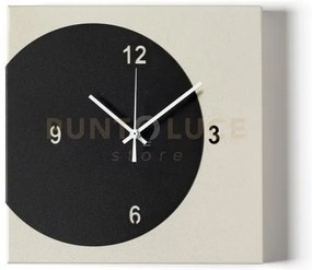 Orologio di design minimal ecleo avorio,nero