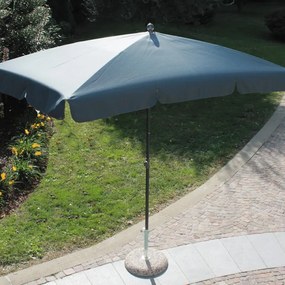 Ombrellone a palo centrale grigio scuro Poli L 120 x 225 cm con telo grigio