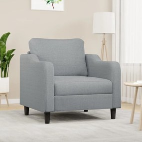 Poltrona Grigio Chiaro 60 Cm İn Tessuto /