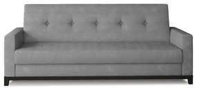 Divano grigio chiaro allungabile/con contenitore e rivestimento in velluto 216 cm Selene – ELTAP