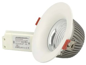 Faretto Led Da Incasso 15W Bianco Neutro 120mm 60 Gradi