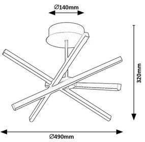 Rabalux 71270 - Lampadario a sospensione con supporto rigido LED MATILDE LED/30W/230V 4000K