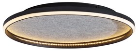 Plafoniera di design nera con feltro con LED dimmerabile a 3 livelli - Xavi Felt