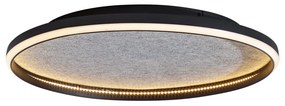 Plafoniera di design nera con feltro con LED integrato dimmerabile a 3 livelli - Xavi Felt