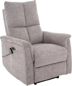 Poltrona relax elettrica Neptun M Brego in tessuto grigio