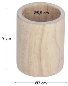 Kave Home - Portapenne Dilcia legno massiccio caucciÃ¹